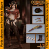 Western Cowgirl A - Leather Pistol & Belt Set #1 - 1/6 Scale -