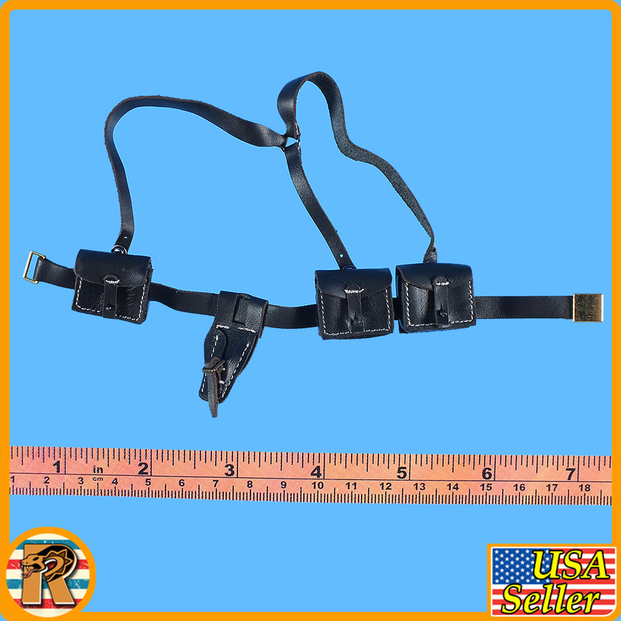 France 6th Army Group - Leather Belt & Harness Set - 1/6 Scale -