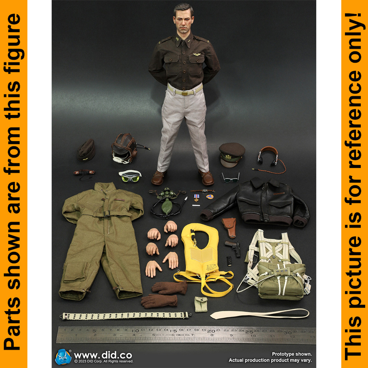 Captain Rafe USAAF - Brown Cloth Gloves - 1/6 Scale -