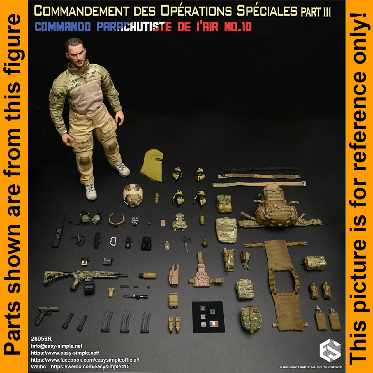 Commando Parachutiste - FAST Helmet Set - 1/6 Scale -