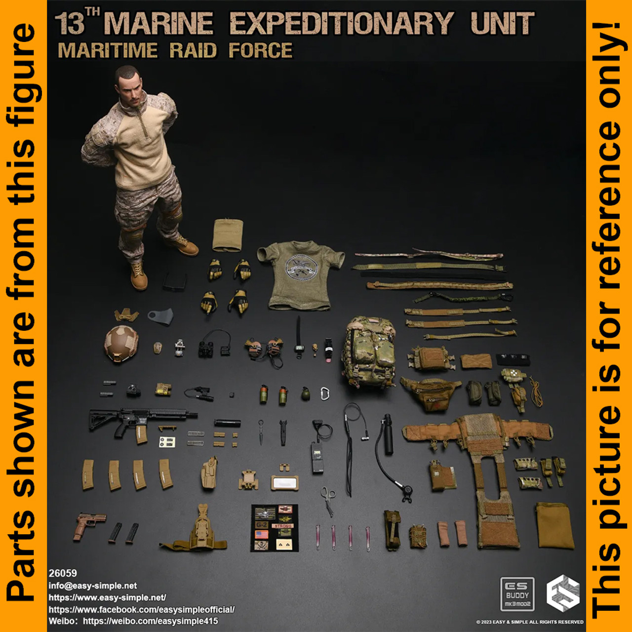 13th MEU Maritime Force - Face Mask #2 - 1/6 Scale -