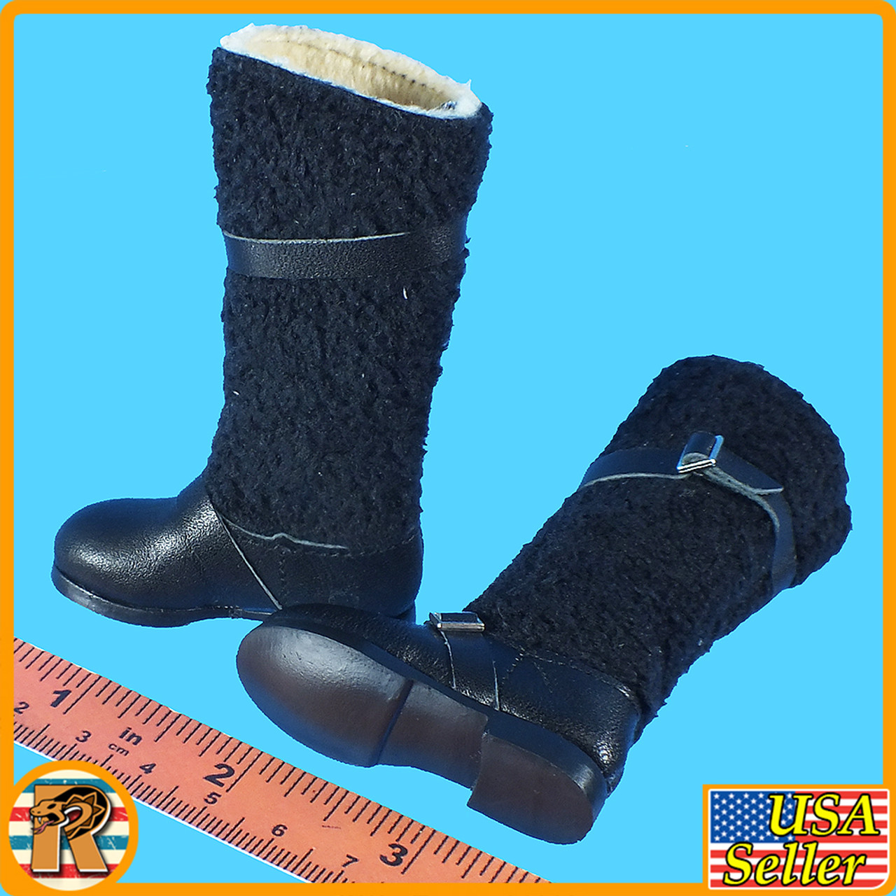 WWII Soviet Ace Pilot - Flight Boots - 1/6 Scale -