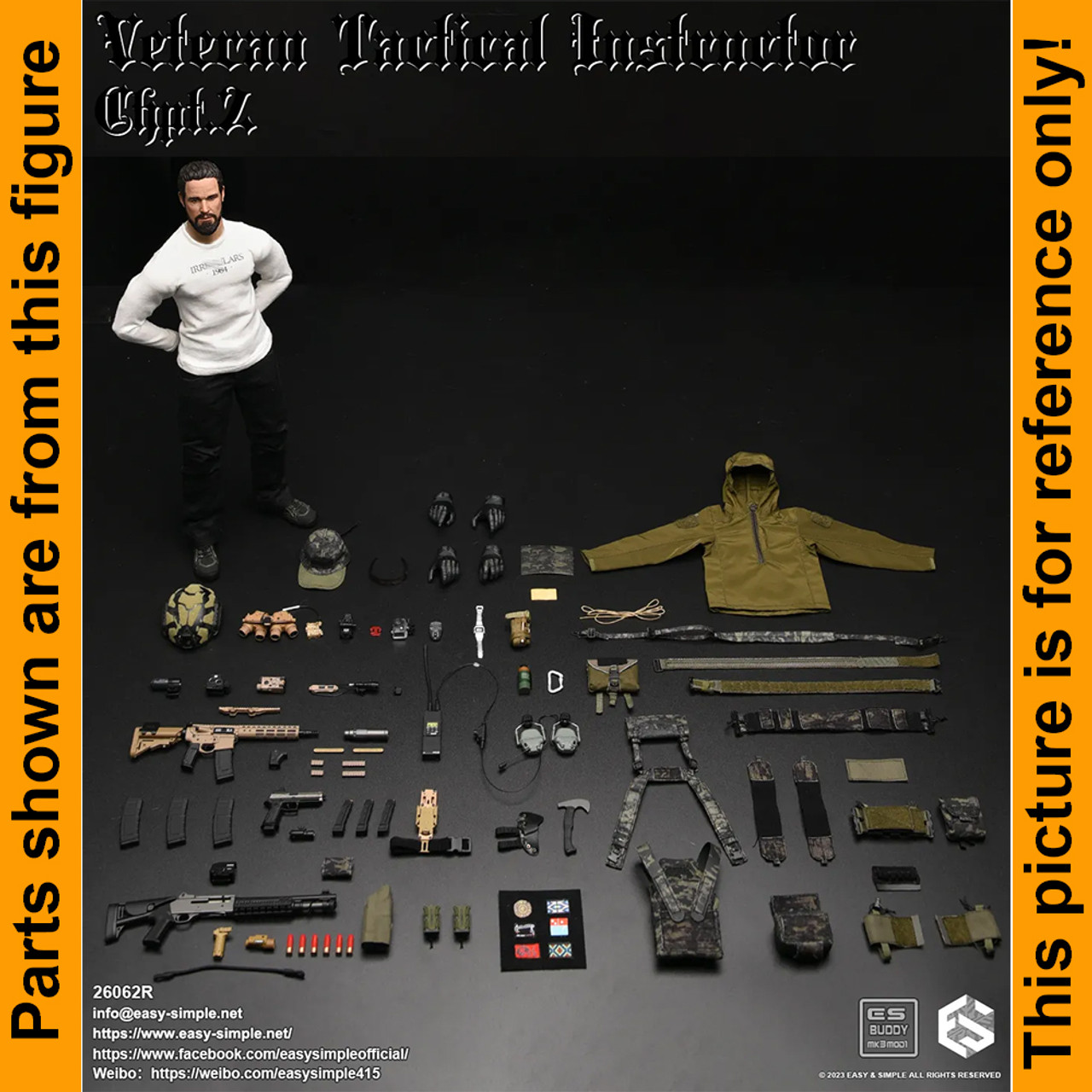 Tactical Instructor Chpt 2 - Black Pants - 1/6 Scale -