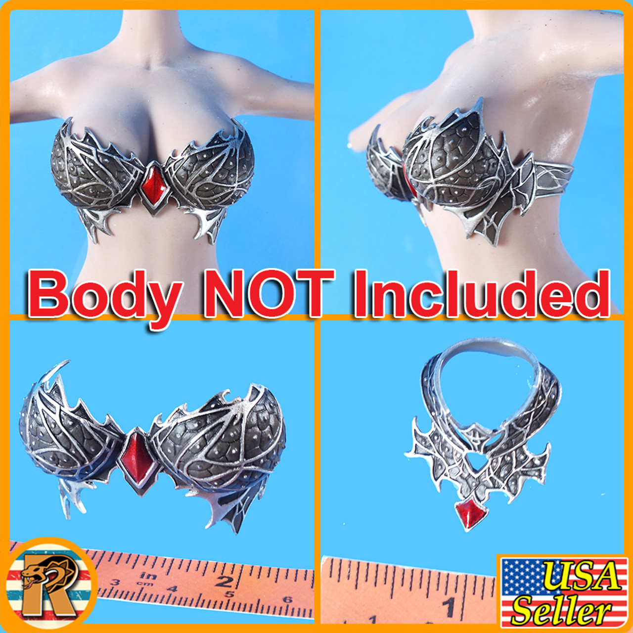 Medusa (Silver) - Full Body Armor Set - 1/6 Scale -