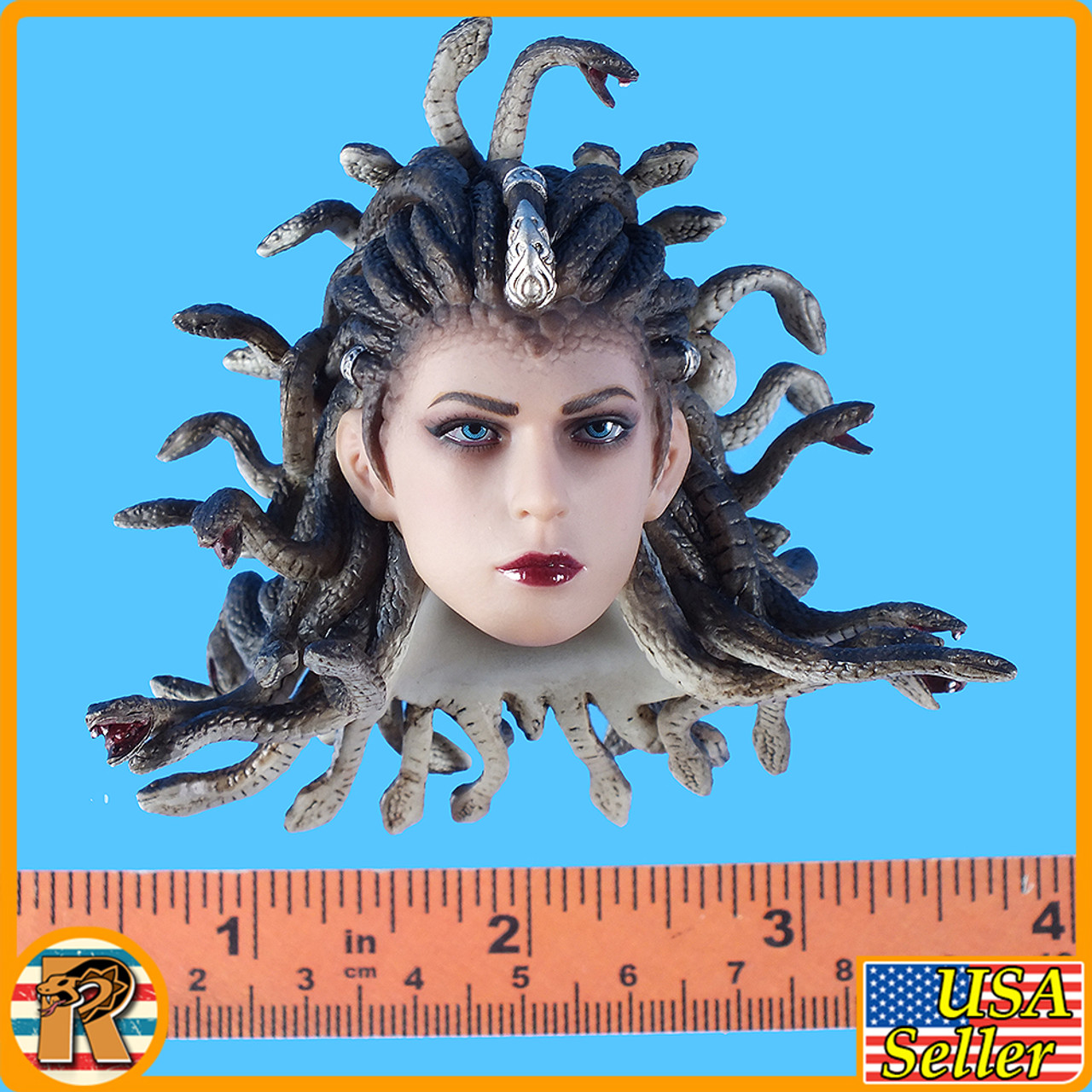 Medusa (Silver) - Female Snake Head (Serious) - 1/6 Scale -