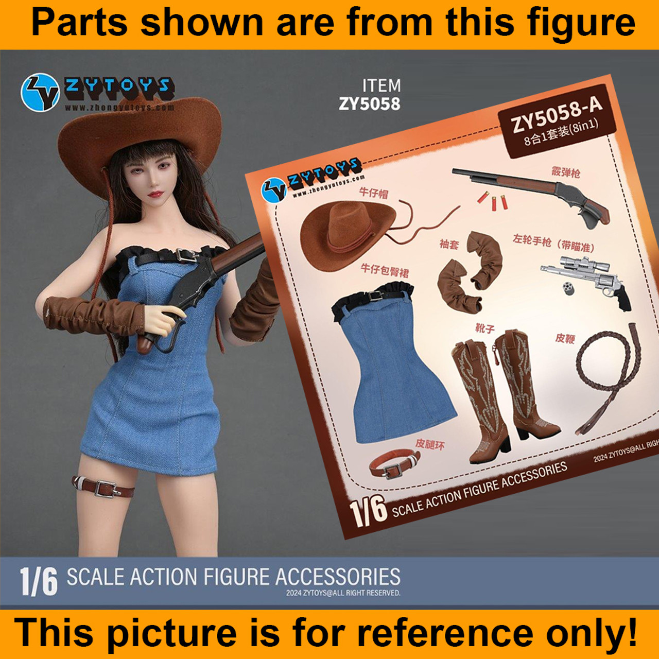 Wild Western Cowgirl - Magnum Rovolver - 1/6 Scale