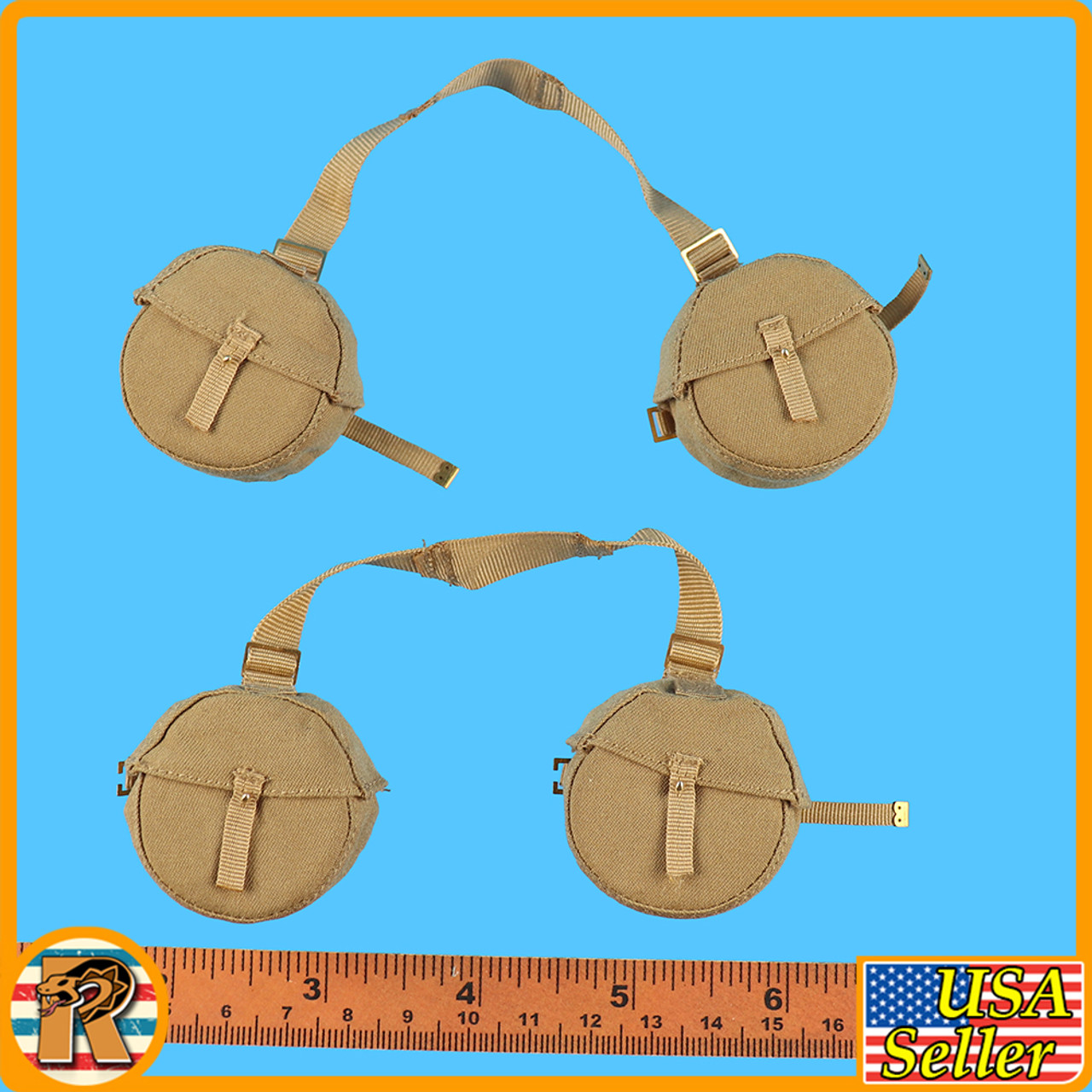 Darkest Hour British Infantry - Ammo Drum Pouches - 1/6 Scale