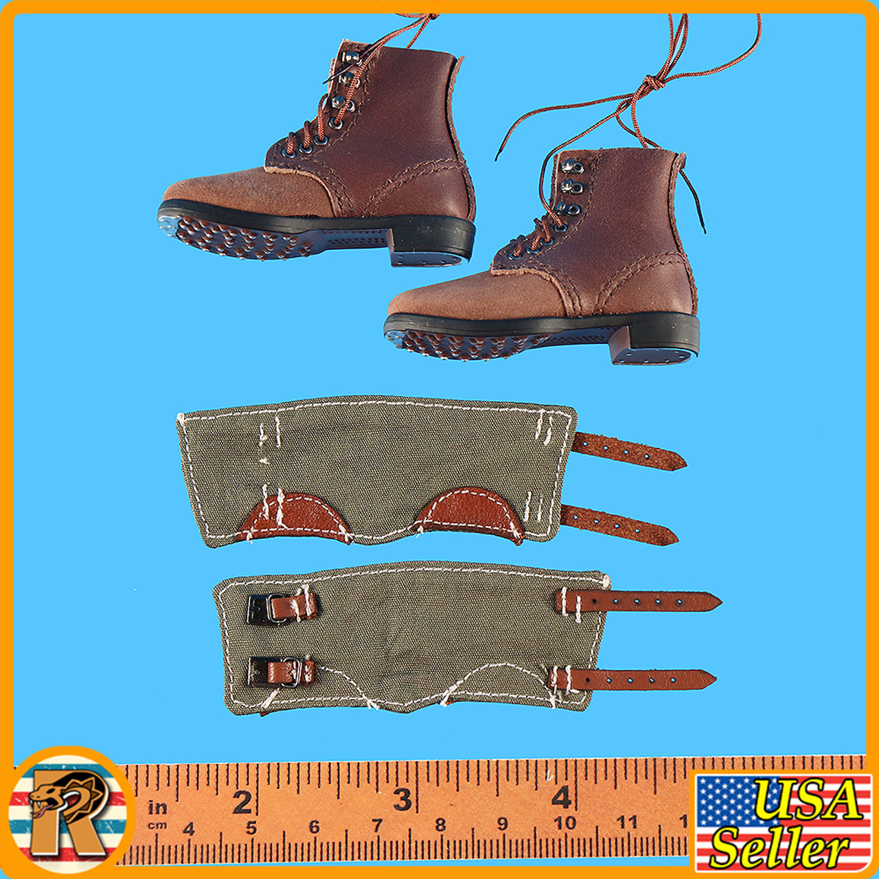 Jurgen German Mine Detector - Boots & Leggings - 1/6 Scale