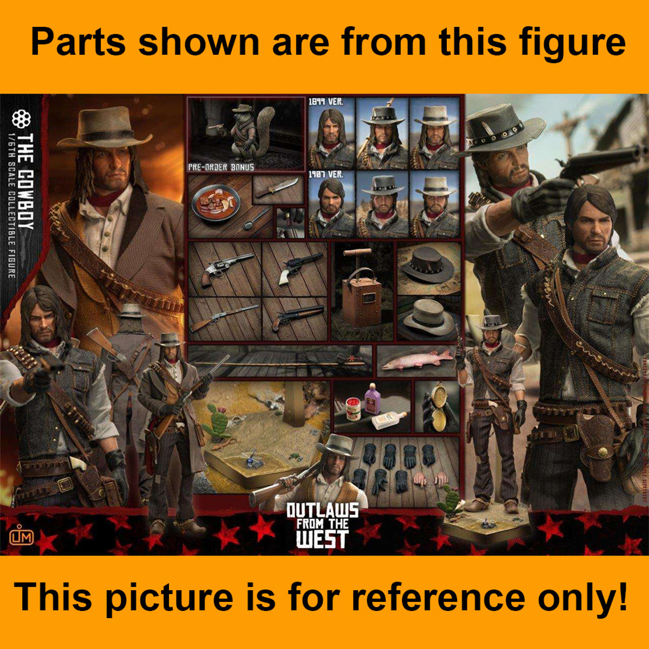 John Red Dead Cowboy - Display Stand - 1/6 Scale
