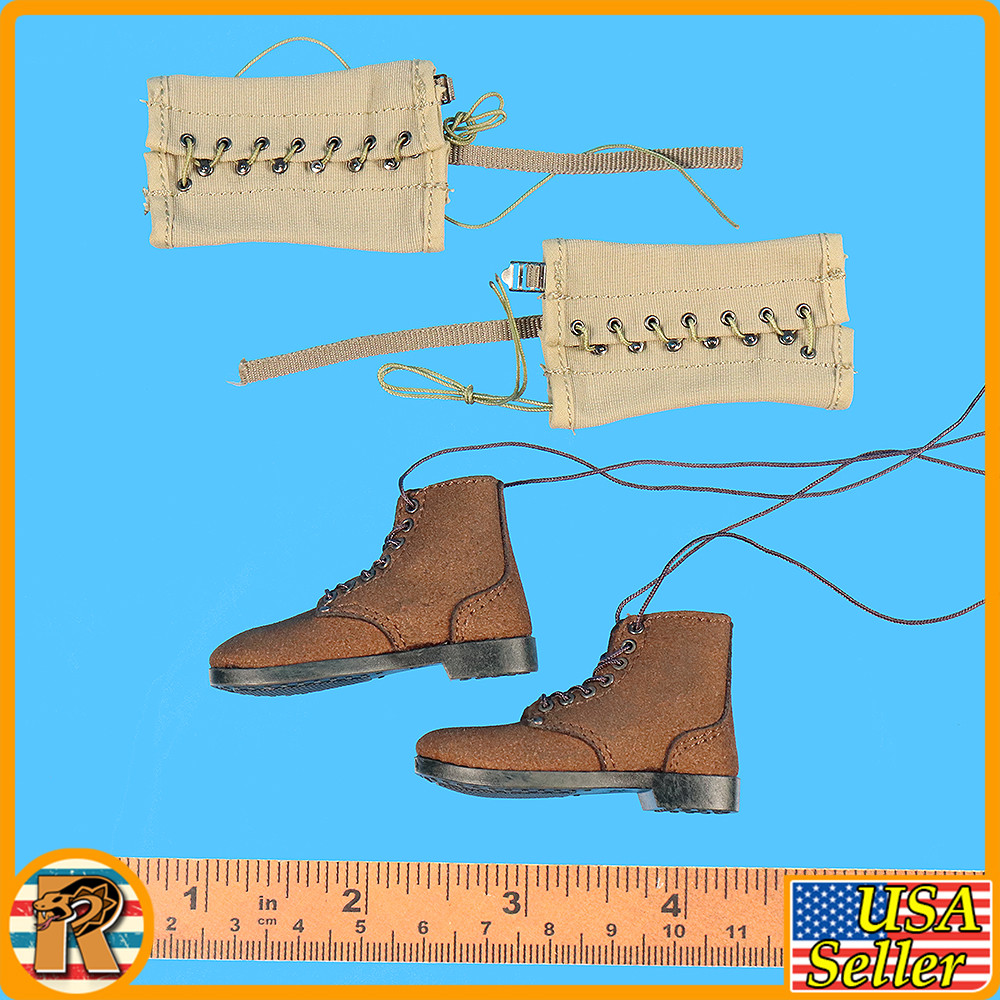 USMC Mortar SNAFU - Boots & Leggings - 1/6 Scale