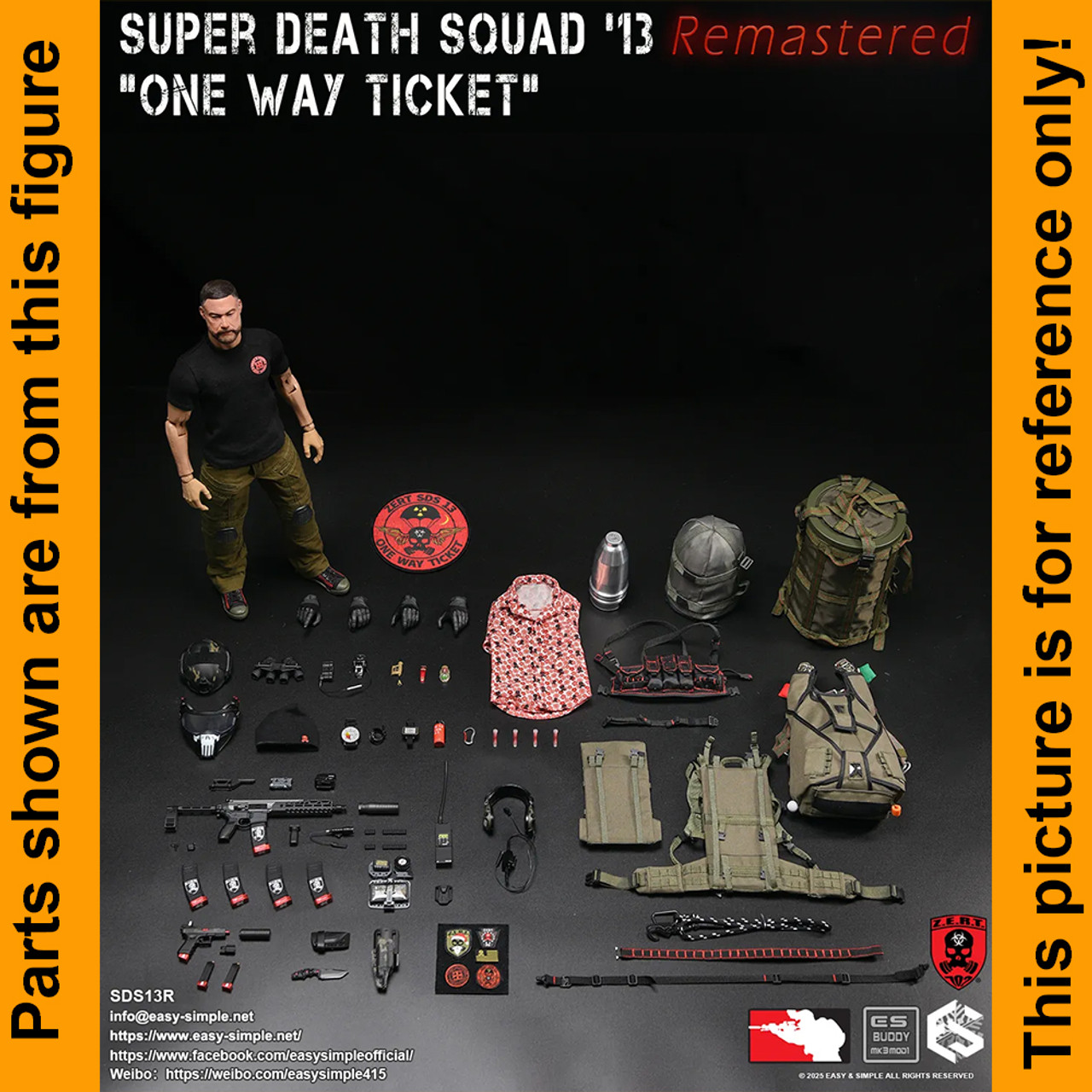 Super Death Squad 13 - Black T Shirt #1 - 1/6 Scale