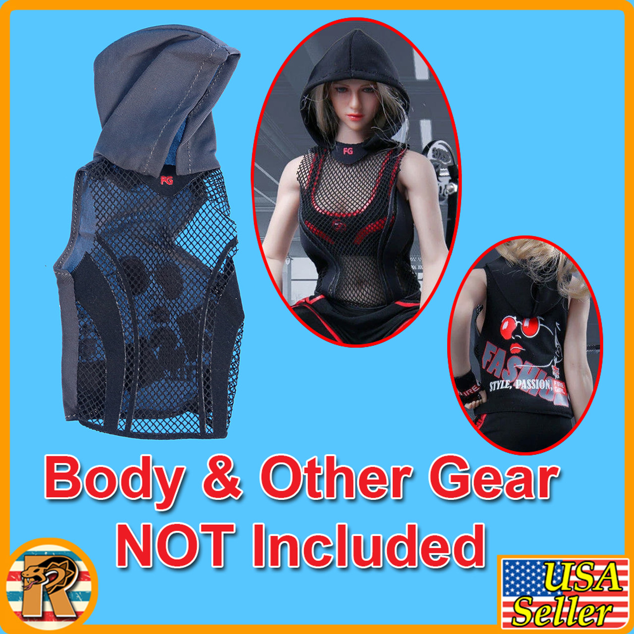 Female Fitness - Dark Grey Hoodie #1 - 1/6 Scale