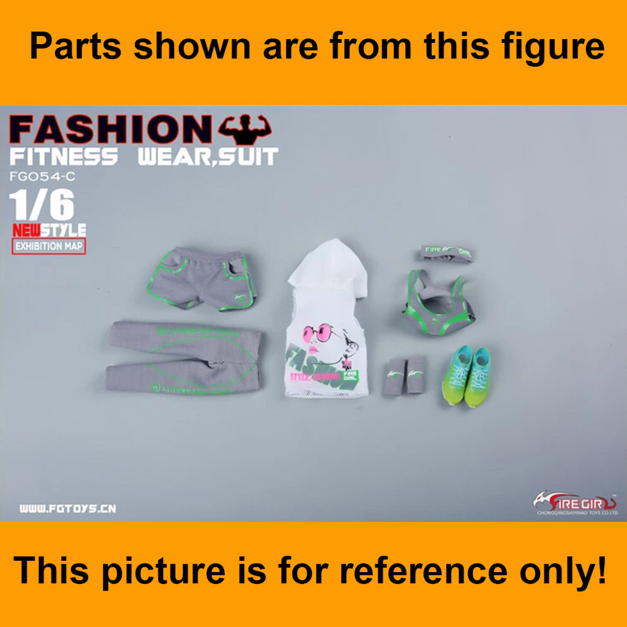 Female Fitness - Grey Green Hoodie #3 - 1/6 Scale