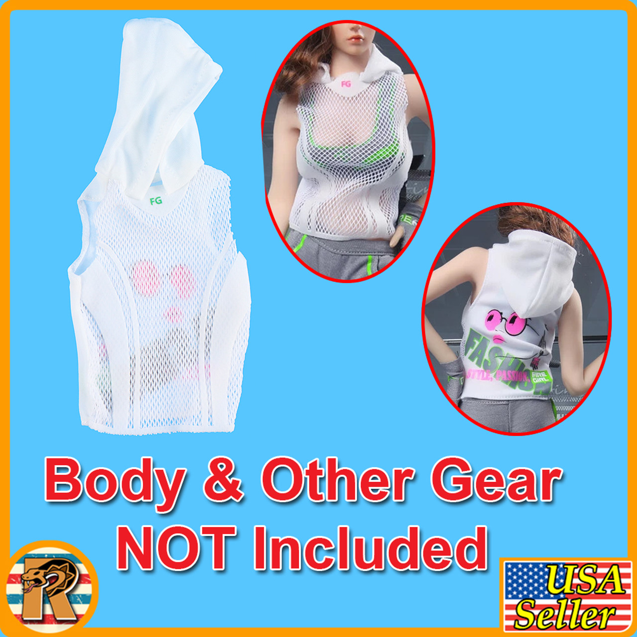 Female Fitness - Grey Green Hoodie #3 - 1/6 Scale