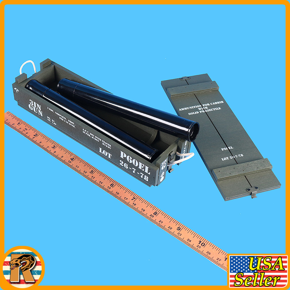 Sherman Tank Ammo - Ammo Crate w/ APC Rounds #1 - 1/6 Scale