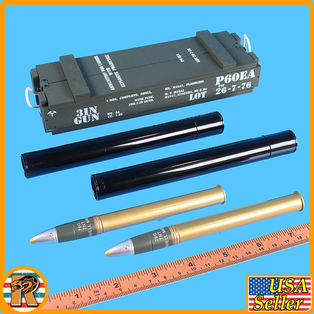 Sherman Tank Ammo - Ammo Crate w/ HE Rounds #3 - 1/6 Scale