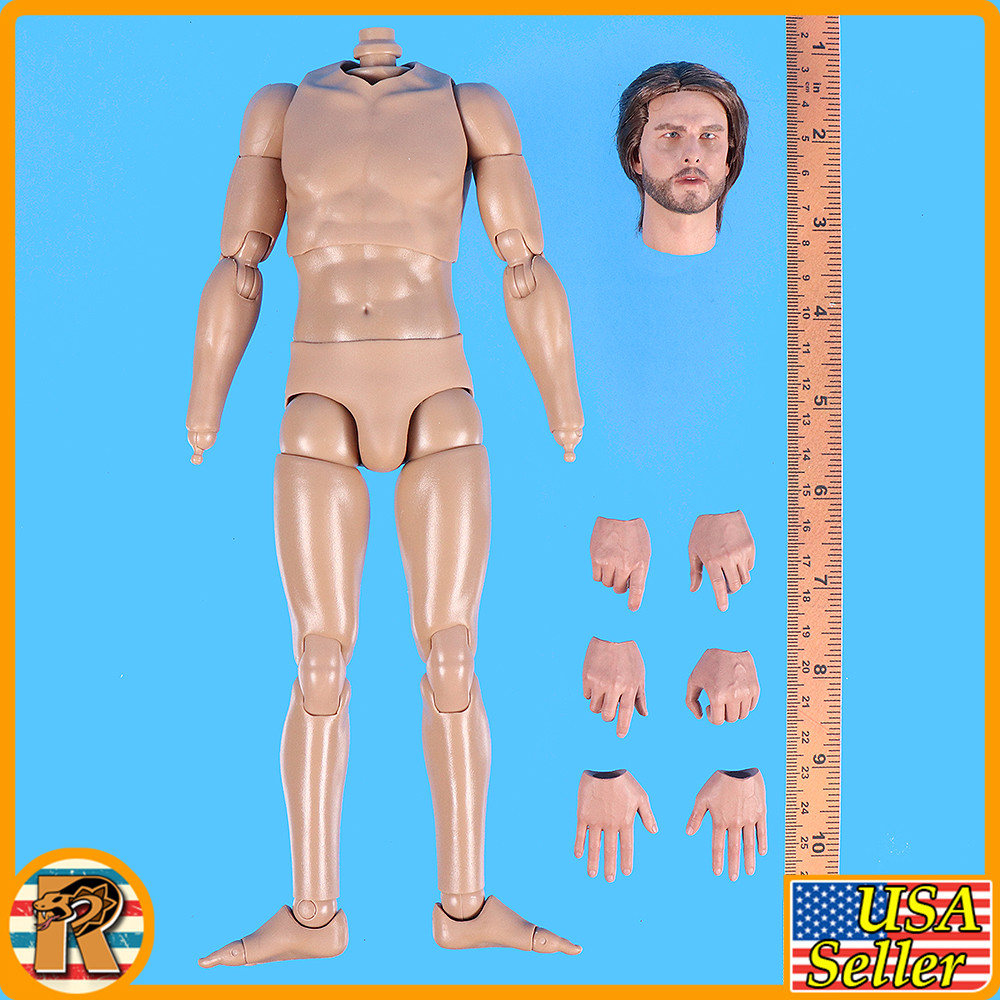 Captain Nathan 7th Cavalry - Nude Figure (Rooted Hair) - 1/6 Scale Part - DID