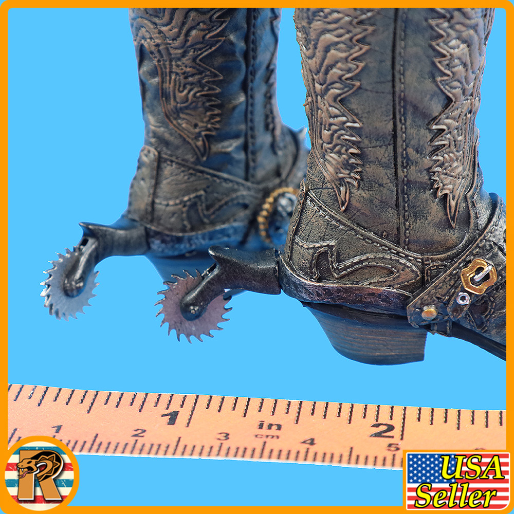 Gunslinger Hell Dominator - Boots w/ Spurs *READ* - 1/6 Scale