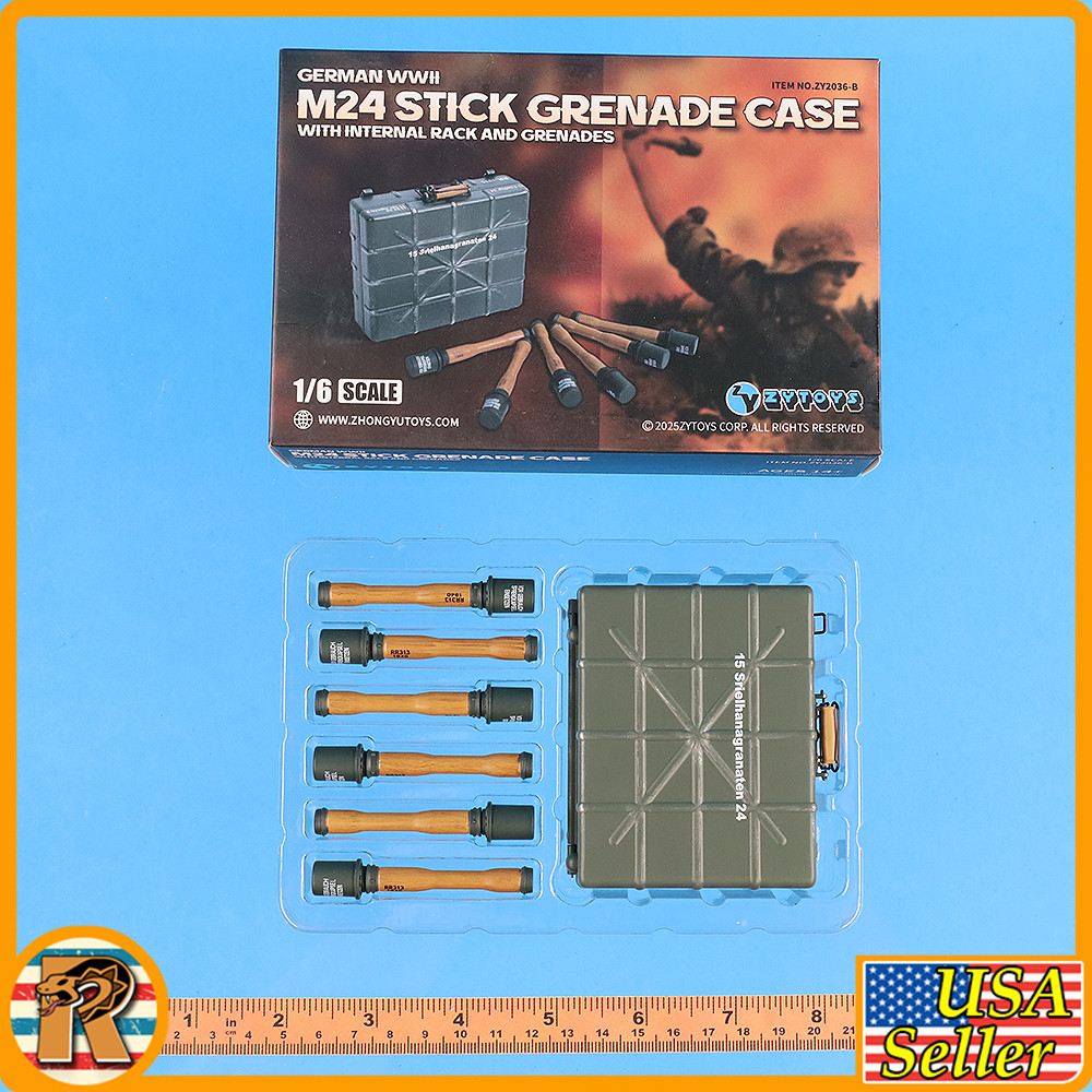 M24 Stick Grenade Case Set (Green) 2036B  - 1/6 Scale