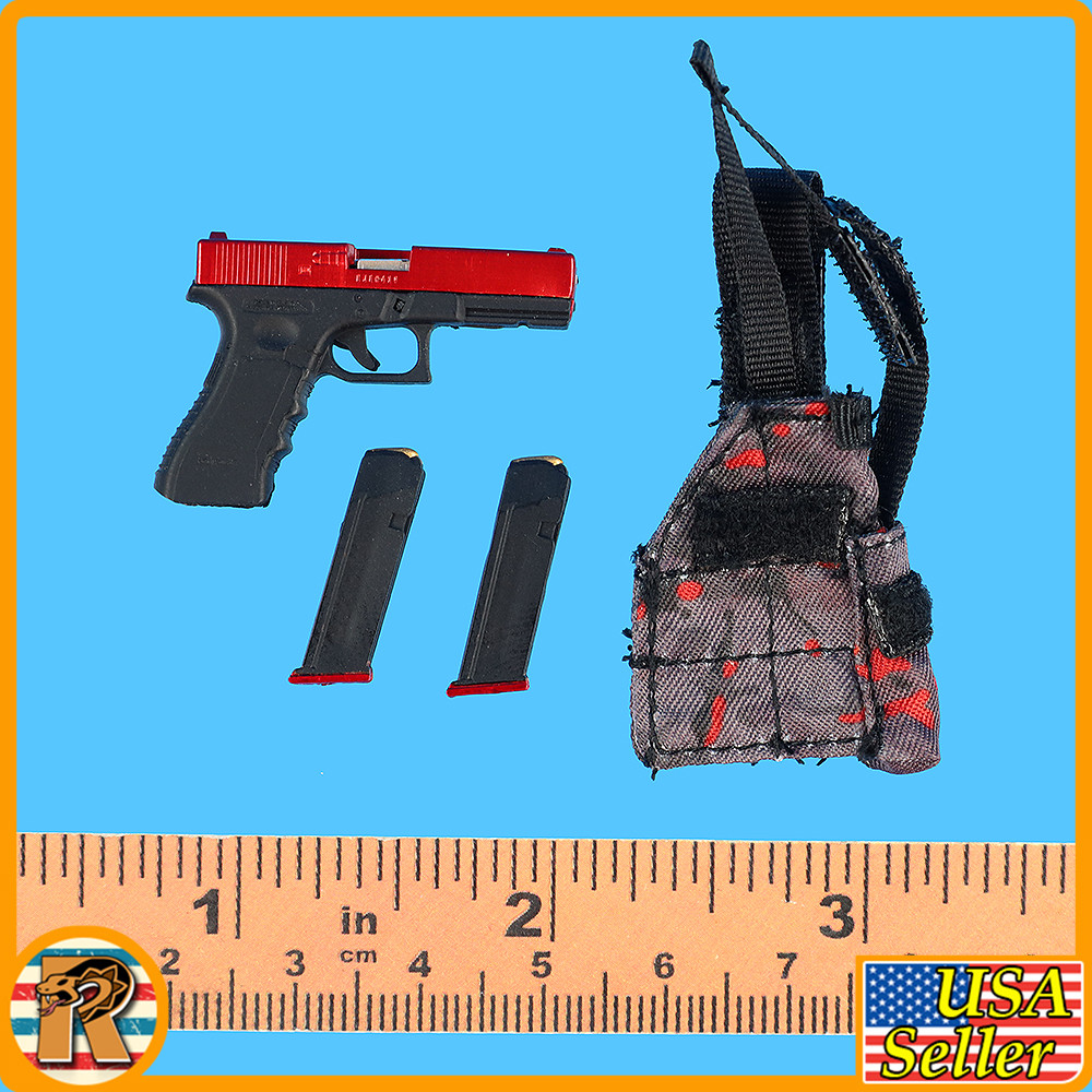CQB Tactical Agent (Red) - Pistol & Holster Set - 1/6 Scale
