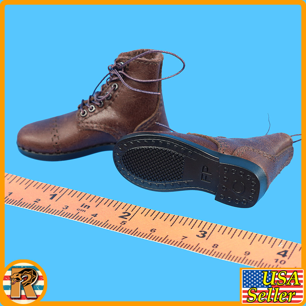 US Ranger Rifle Man - Leather Boots (for Feet) - 1/6 Scale