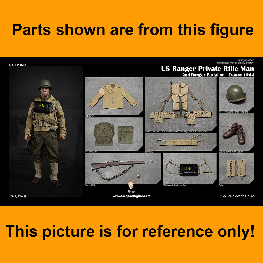 US Ranger Rifle Man - Dark Green Uniform Set - 1/6 Scale