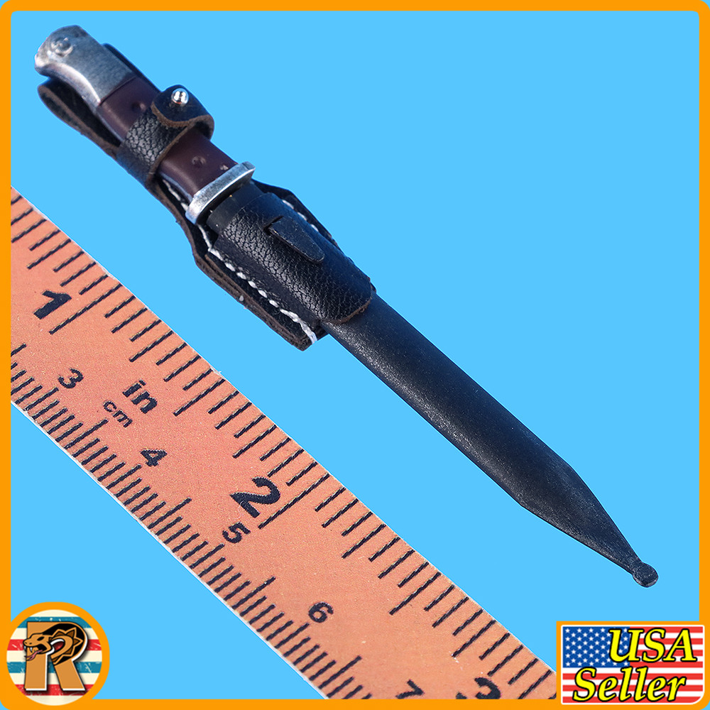 Arthur WWI German Gunner - Metal Knife & Sheath - 1/6 Scale