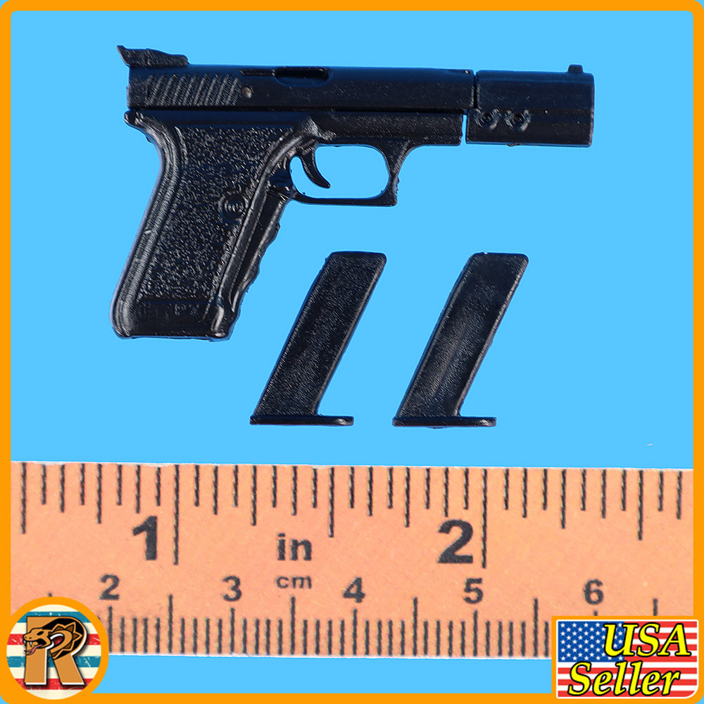 HK Weapons 1 - HK P7 Pistol & 2 Mags #3 - 1/6 Scale Part - InToyz