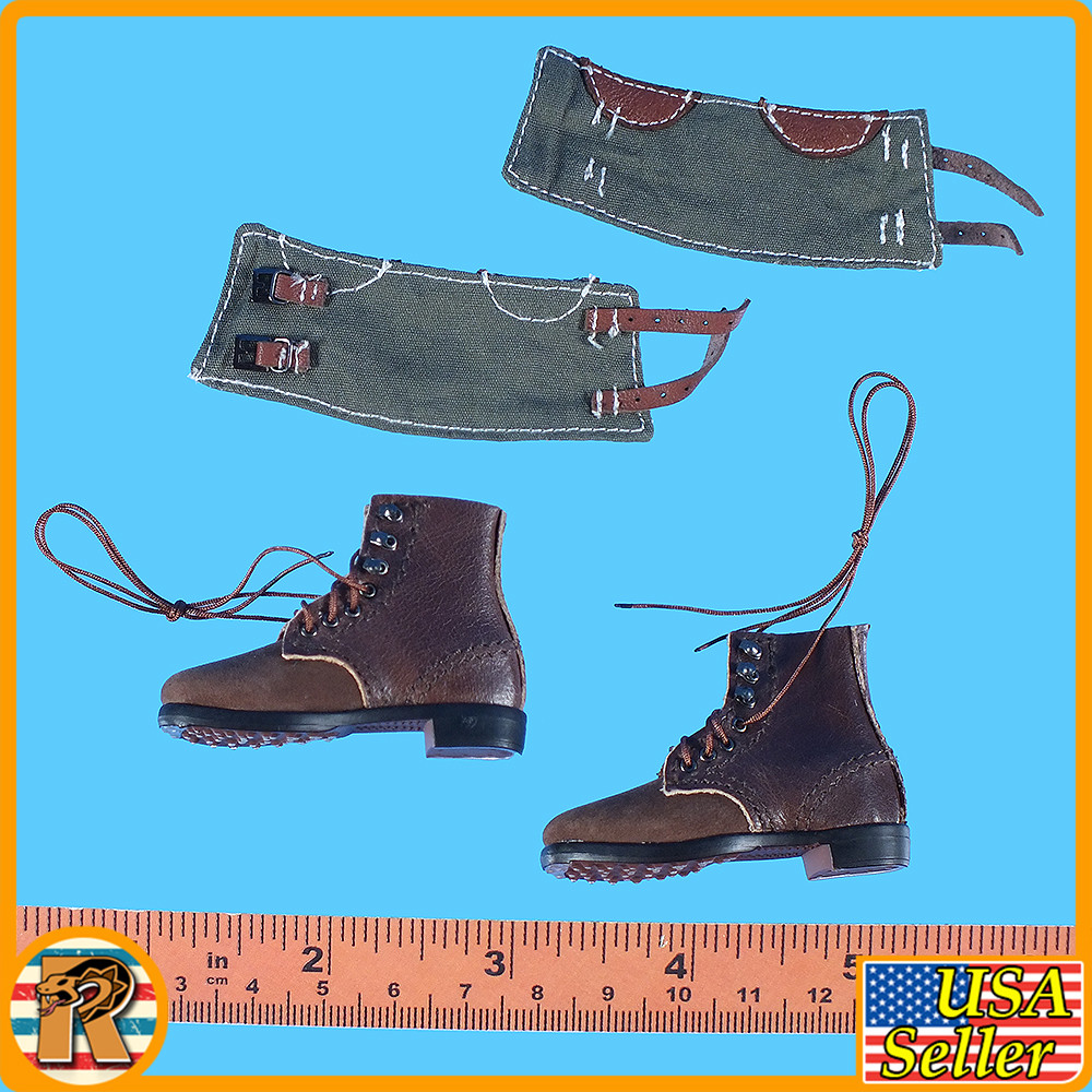 Otto MG42 Gunner - Boots w/ leggings (for Feet) - 1/6 Scale -