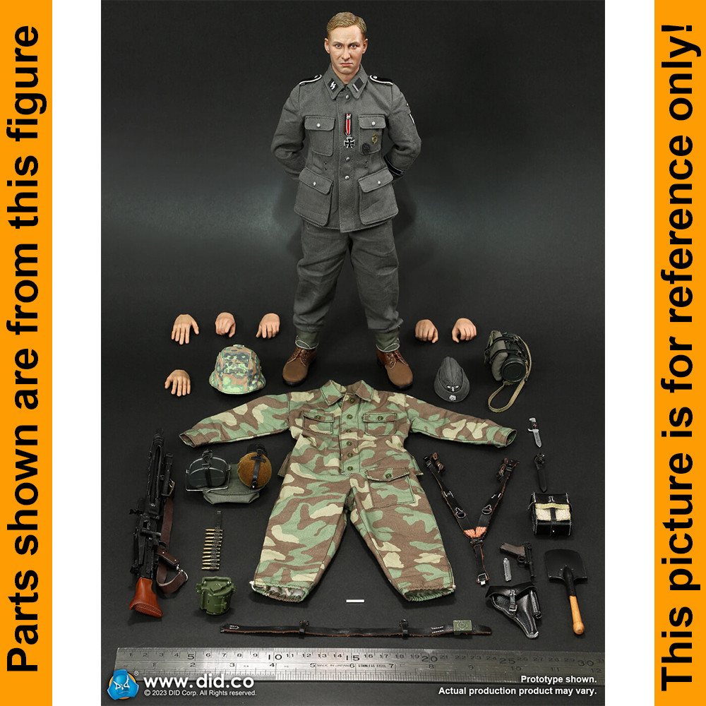Otto MG42 Gunner - Metal Helmet w/ Cover - 1/6 Scale -