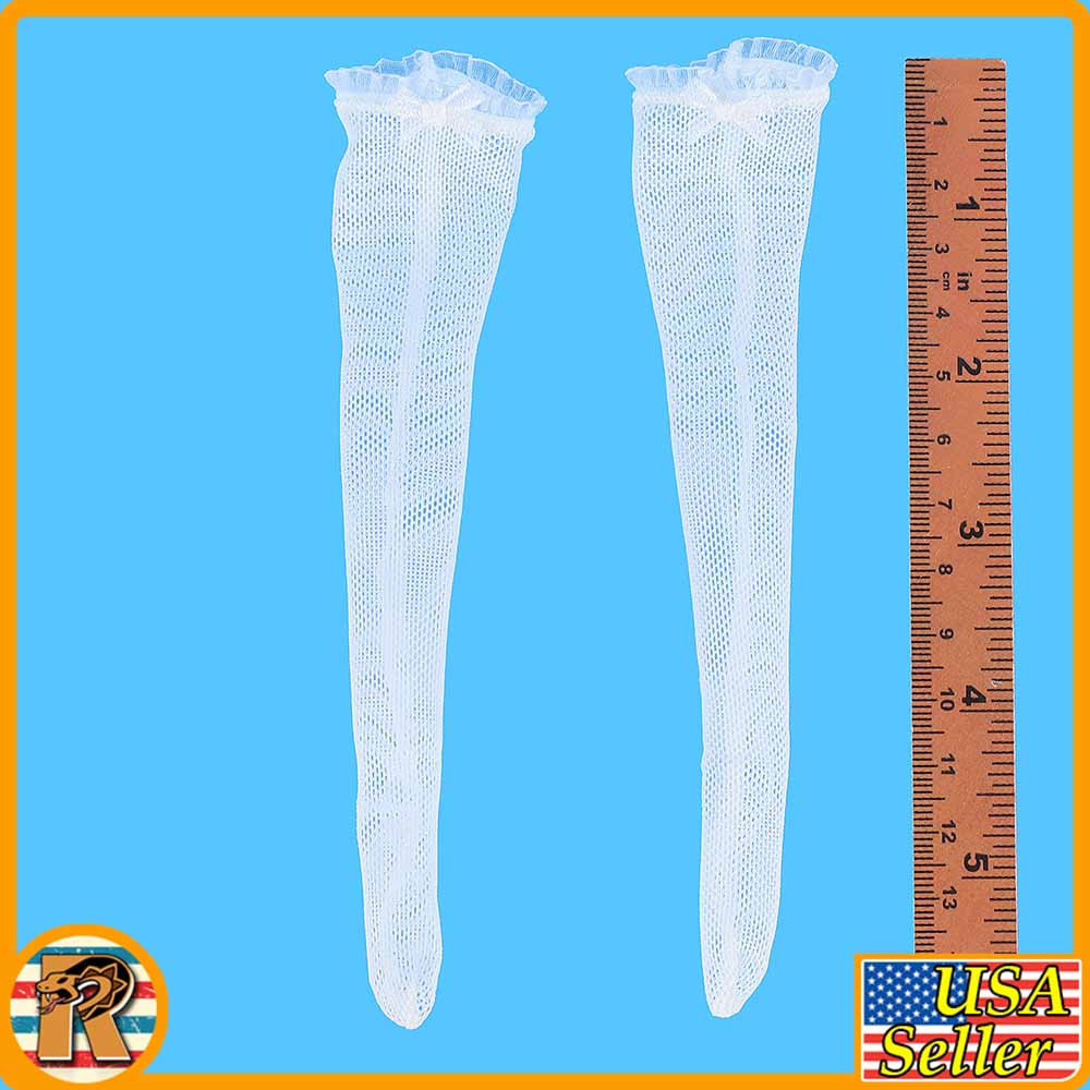 Pink Bunny Girl - Long White Stockings - 1/6 Scale Part - TBLeague