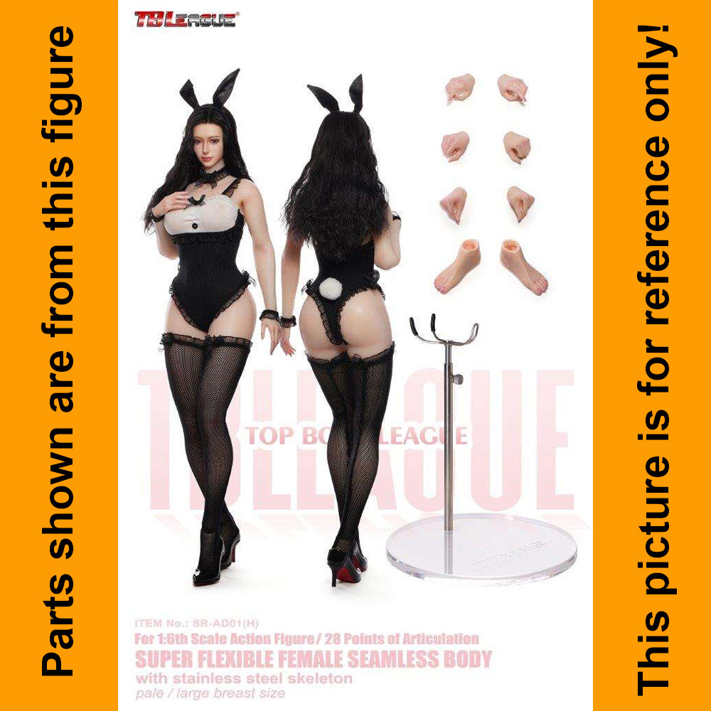 Black Bunny Girl - Female Arched Feet (w/ Polish) #2 - 1/6 Scale Part - TBLeague