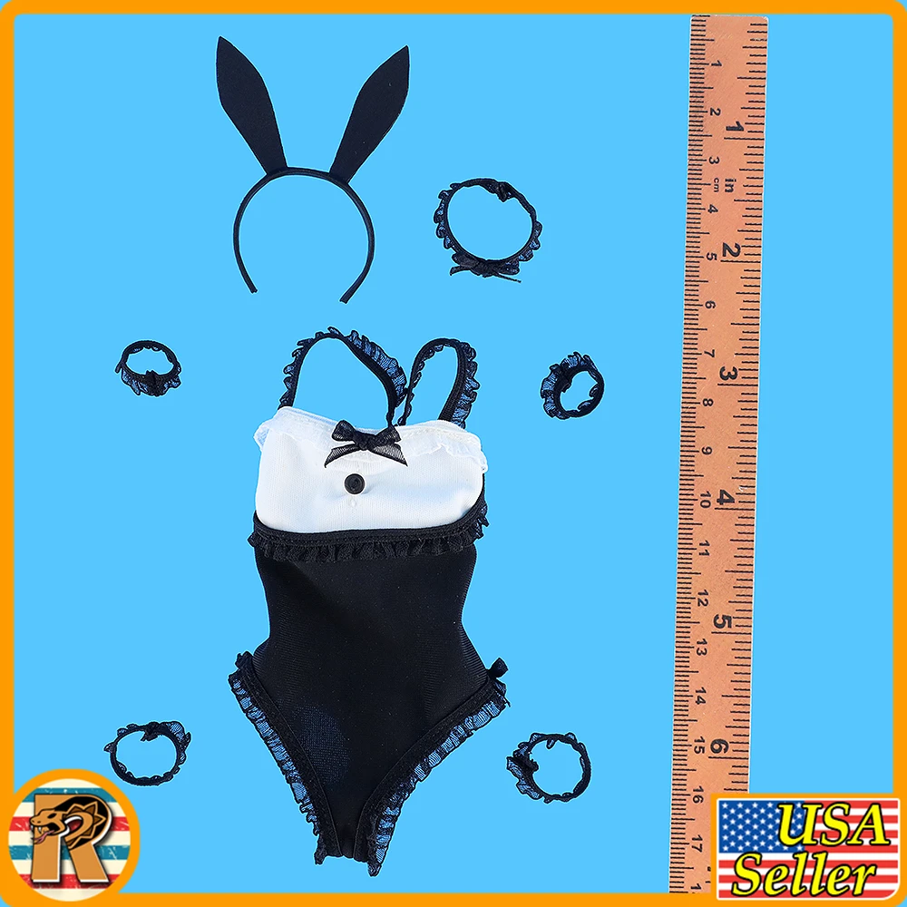 Black Bunny Girl - Black Bunny Suit Set - 1/6 Scale Part - TBLeague