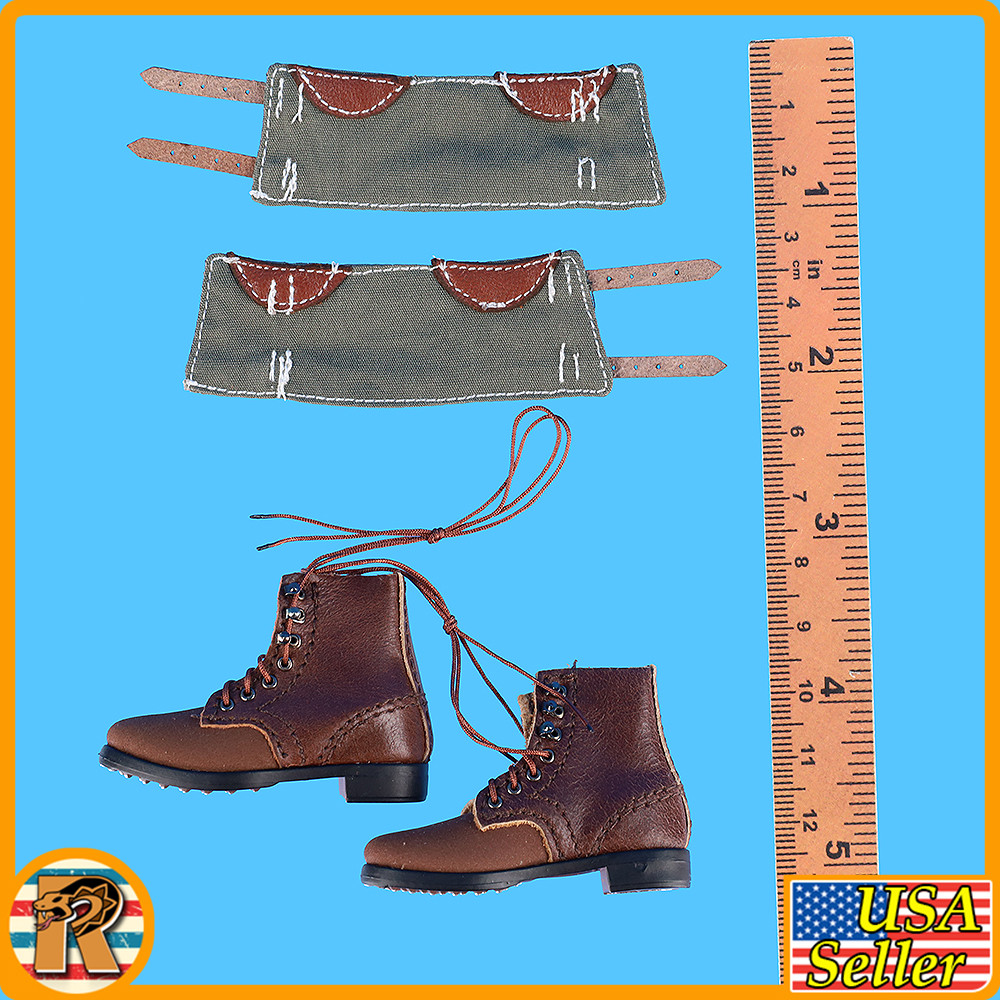 Bruno German Mortarman - Leather Boots & Leggings - 1/6 Scale Part - DID