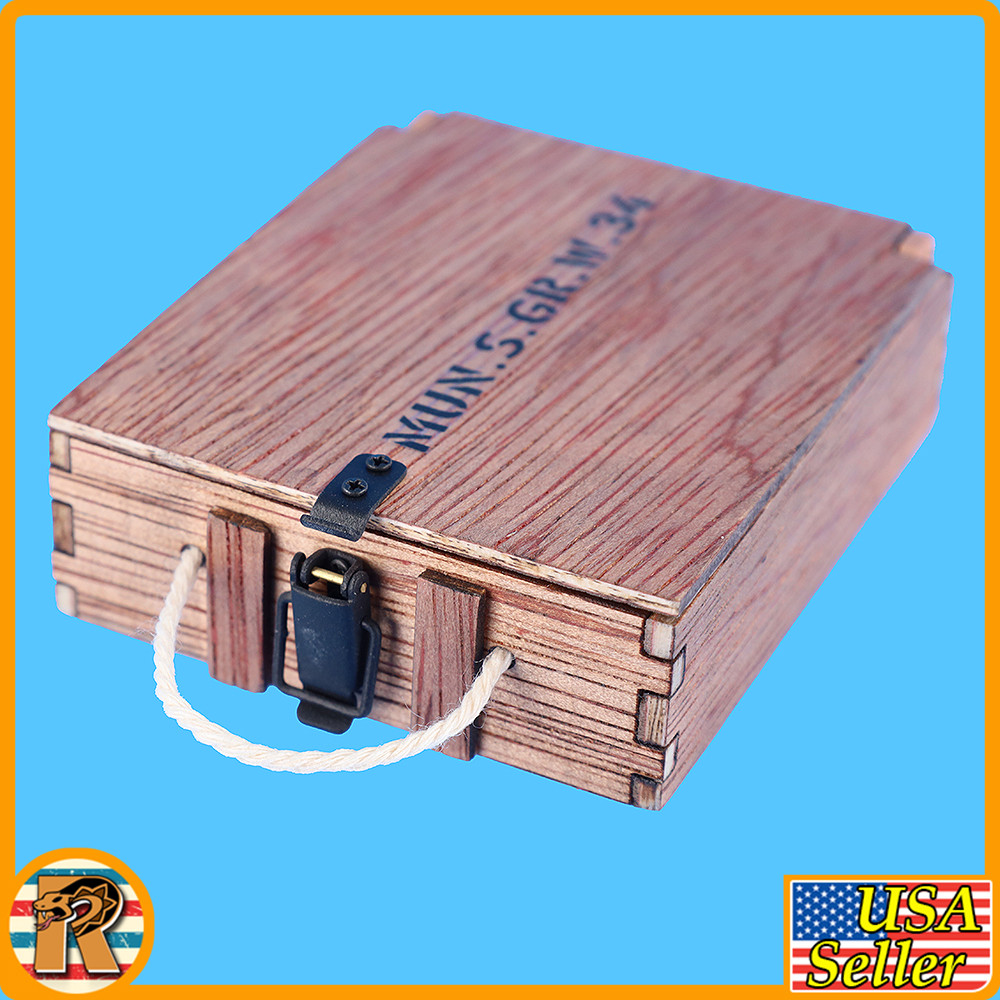 Bruno German Mortarman - Mortar Rounds x3 & Wood Case - 1/6 Scale Part - DID
