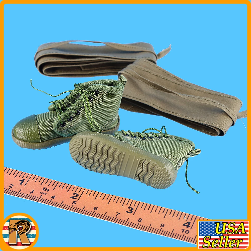 Anti Vietnam Youth - Canvas Boots & Leggings - 1/6 Scale Part - Qorange