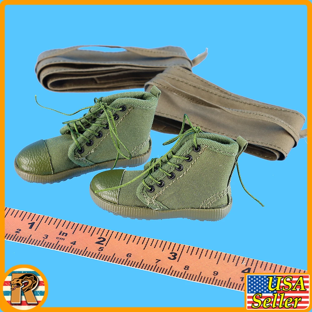 Anti Vietnam Youth - Canvas Boots & Leggings - 1/6 Scale Part - Qorange