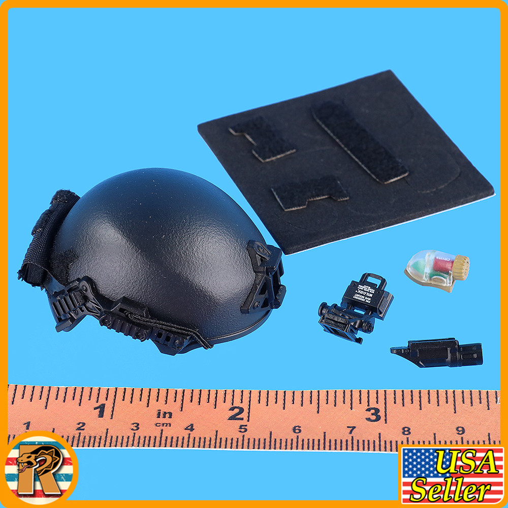 Male Los Angeles SWAT - Ballistic Helmet Set - 1/6 Scale Part - Easy Simple