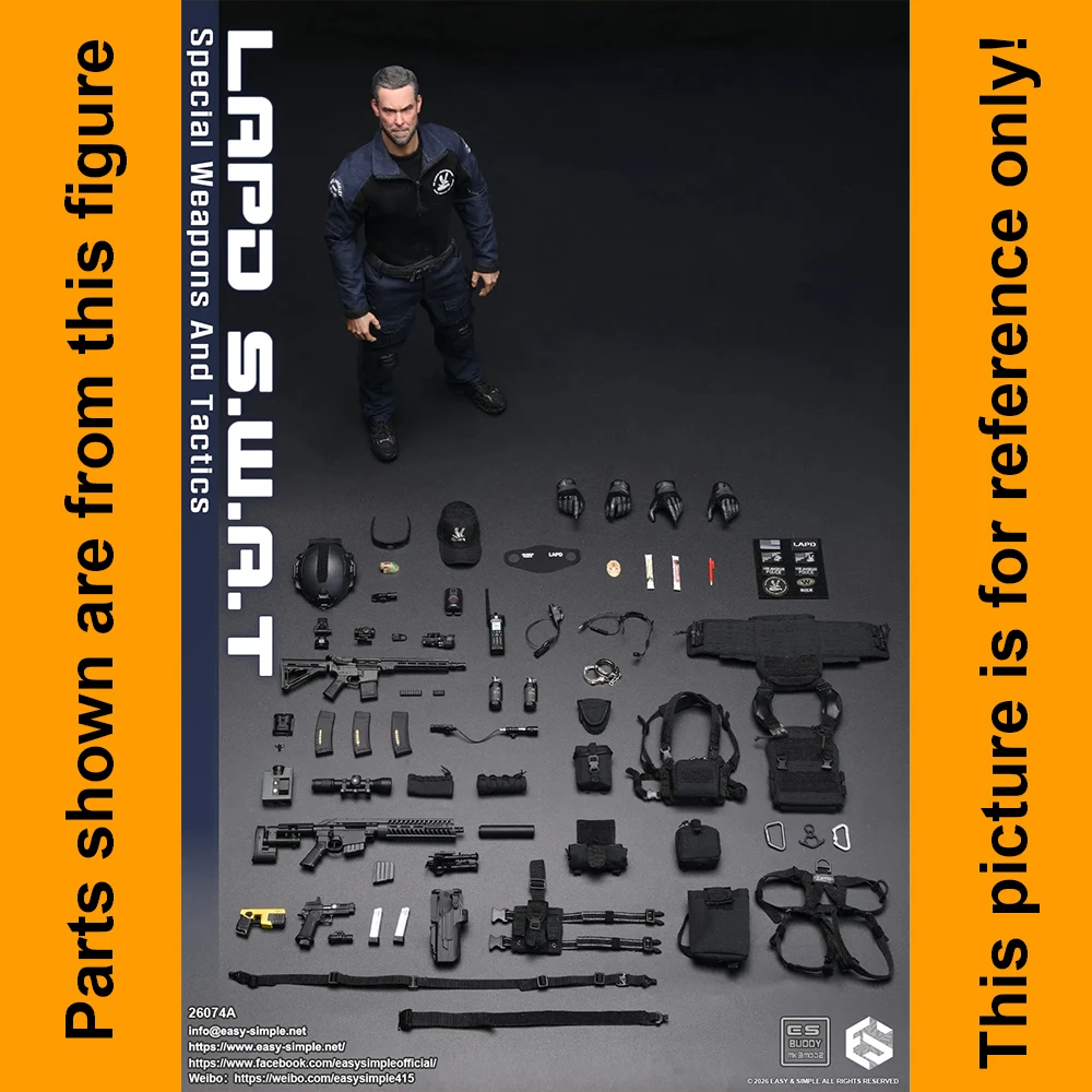 Male Los Angeles SWAT - Nude Figure - 1/6 Scale Part - Easy Simple