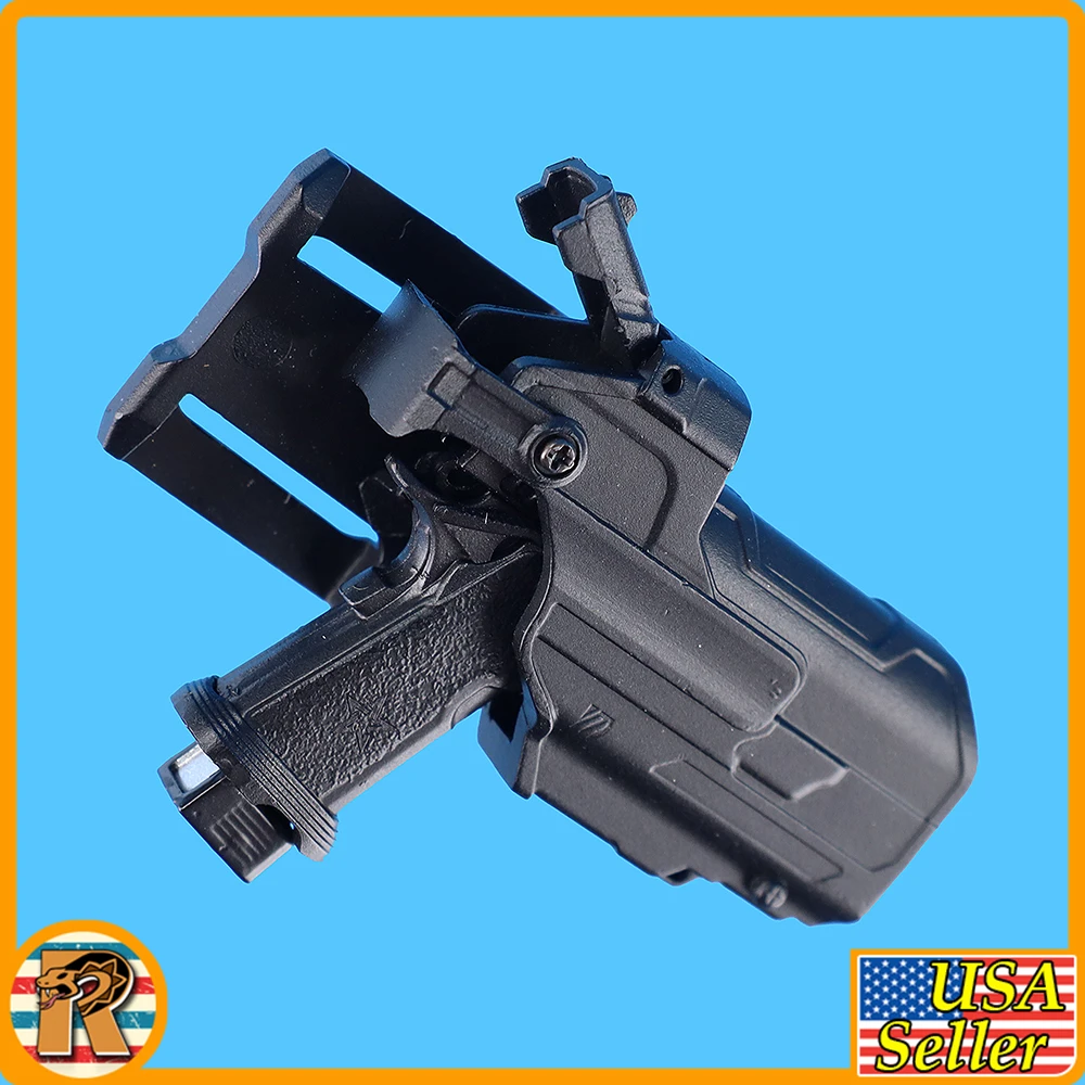Male Los Angeles SWAT - 2011 Pistol & Holster Set - 1/6 Scale Part - Easy Simple