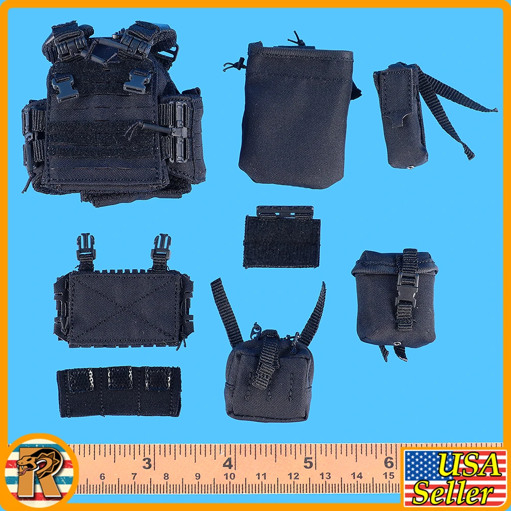 Female Los Angeles SWAT - Plate Carrier Vest Set - 1/6 Scale Part - Easy Simple