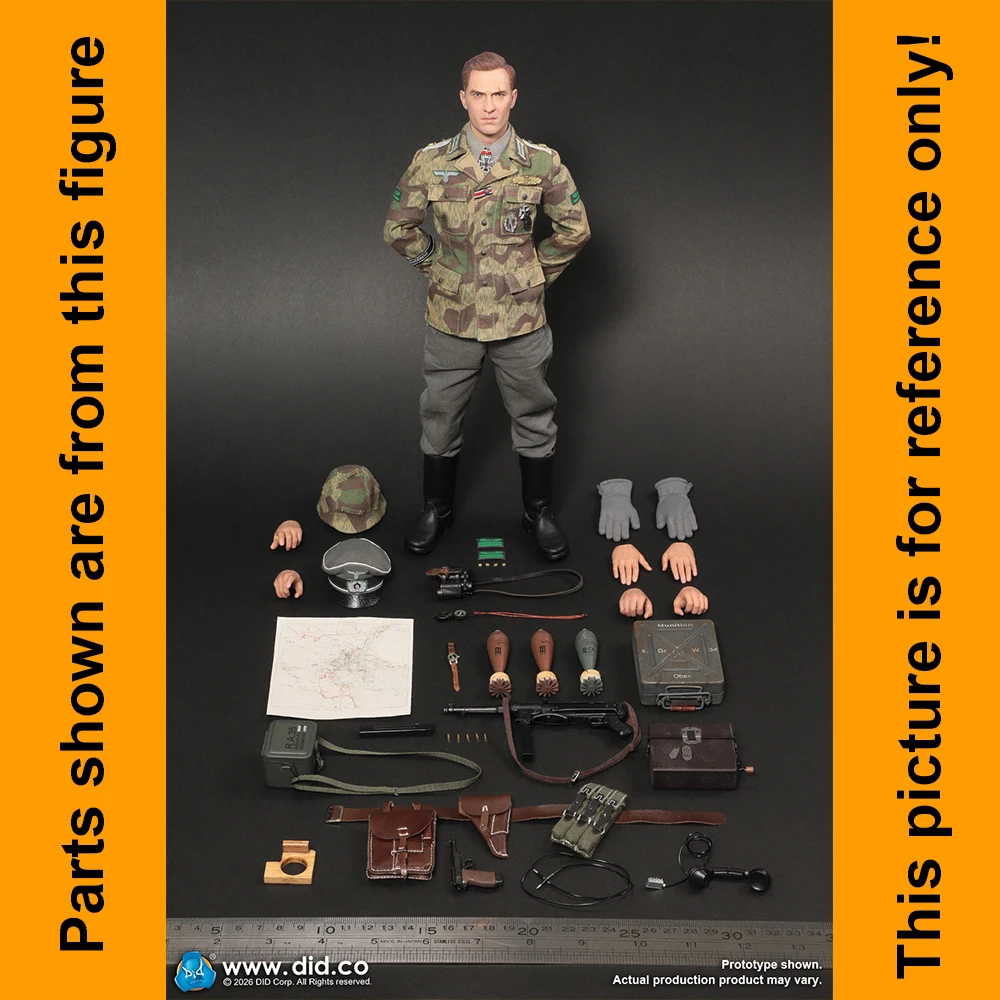 Jakob German GD Officer - Leather Belt & Pouches - 1/6 Scale Part - DID