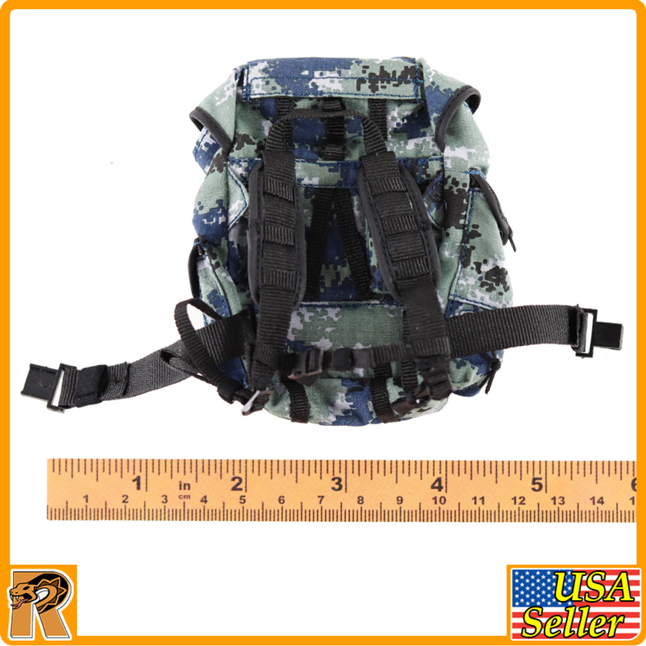 PLAAF Airborne Troops - Blue Camo backpack - 1/6 Scale -
