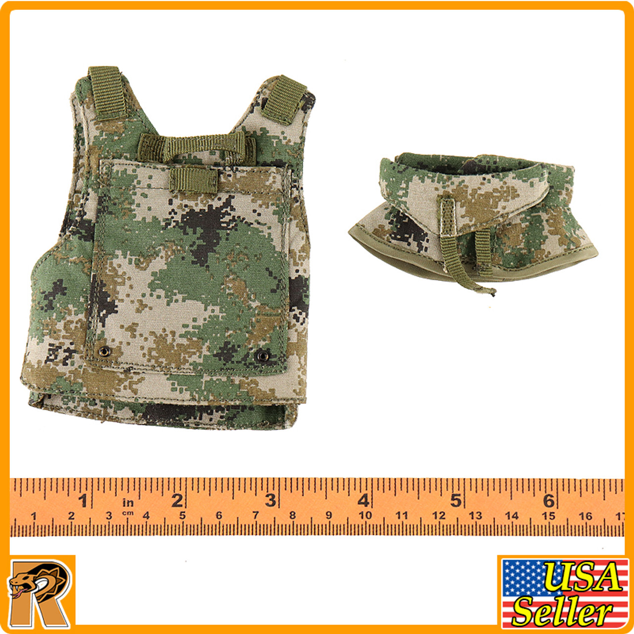 Desert Wolf PLA - Body Armor Vest #2 - 1/6 Scale -