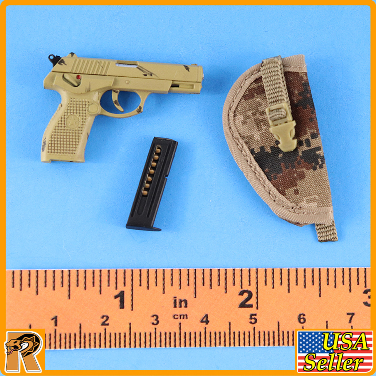 Desert Wolf PLA - Tan QSZ92 Pistol - 1/6 Scale -