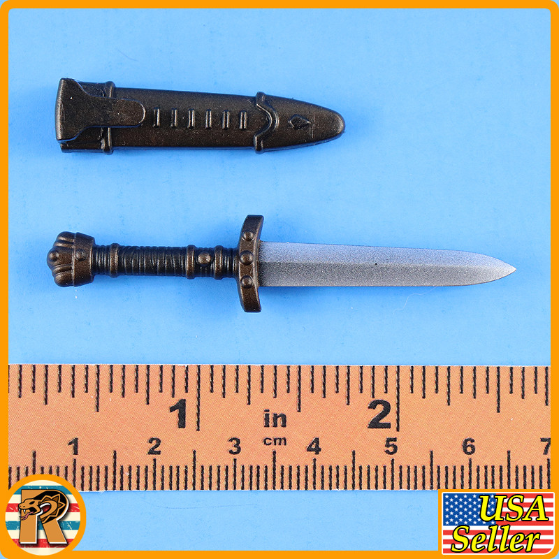 Spartan Commander Gold - Knife & Sheath - 1/6 Scale -