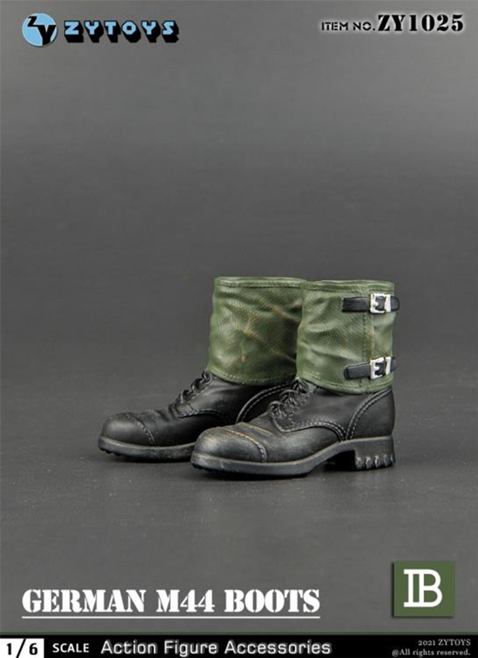 ZY WWII Boots - German M44 w/ Gaiter (for Feet) #6 - 1/6 Scale -