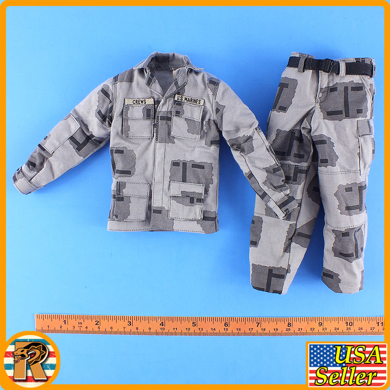 Crews Urban Warrior '99 - Grey Camo Uniform - 1/6 Scale -