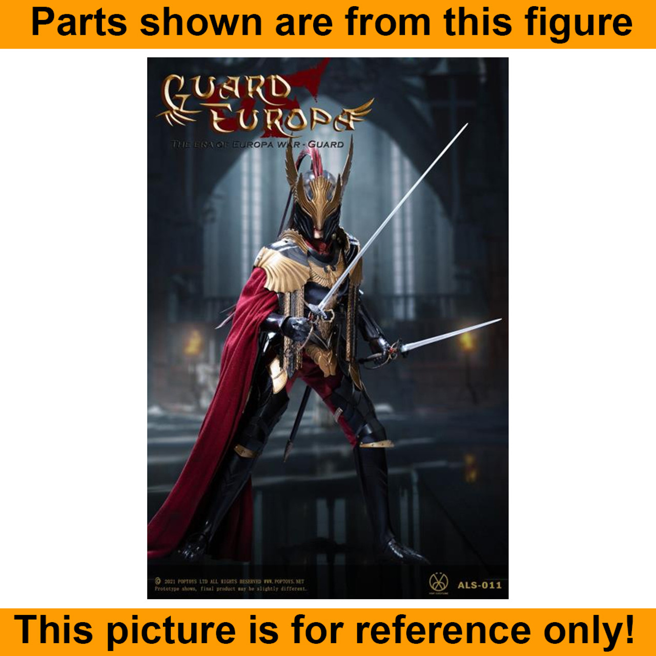 Female Eagle Knight Gold - Wooden Armor Stand - 1/6 Scale -