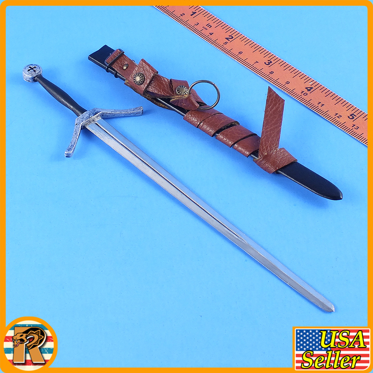 ST John's Knight - Metal Sword & Sheath - 1/6 Scale -